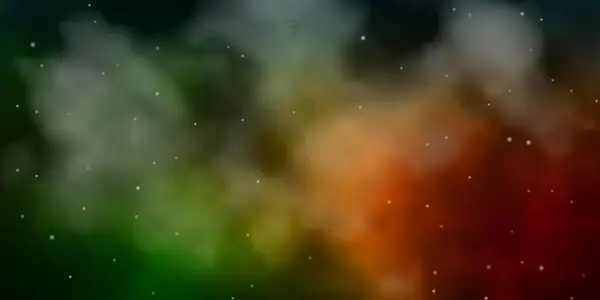 Vert Foncé Agencement Vectoriel Rouge Avec Étoiles Brillantes Illustration Colorée — Image vectorielle