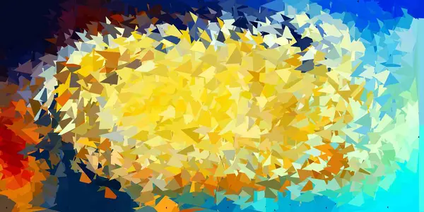 Polygone Bleu Clair Gradient Vectoriel Jaune Illustration Abstraite Colorée Avec — Image vectorielle