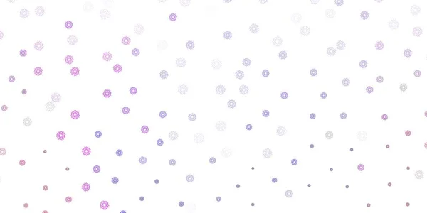 Světle Fialová Růžová Vektorová Čmáranice Květinami Ilustrace Abstraktními Barevnými Květy — Stockový vektor