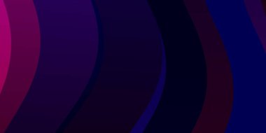 Lacivert, kıvrımlı çizgileri olan kırmızı vektör arka plan. Eğimli yay ile soyut illüstrasyon. İş broşürleri, broşürler için desen