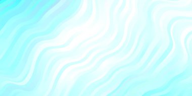 Açık mavi, kıvrımlı yeşil vektör deseni. Eğimli yay ile soyut illüstrasyon. Kullanıcı Arayüzü tasarımınız için şablon.