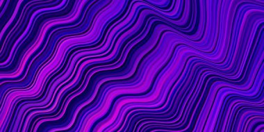 Açık Mor, eğri çizgili pembe vektör şablonu. Değişken çizgileri olan renkli soyut çizimler. Tasarımınız için tamamen yeni bir şablon.