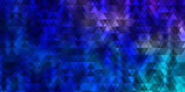 Açık Pembe, çizgileri ve üçgenleri olan mavi vektör şablonu. Renkli eğimli üçgenlerin çizimi. Terfileriniz için tasarım.