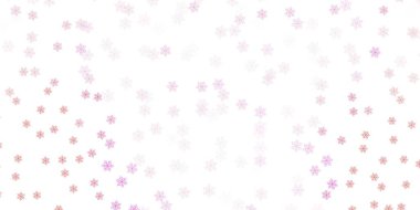 Açık kırmızı vektör çiçekli doğal sanat eseri. Basit arka planda rengarenk soyut çiçekler. Bahar partileri için renkli desen.