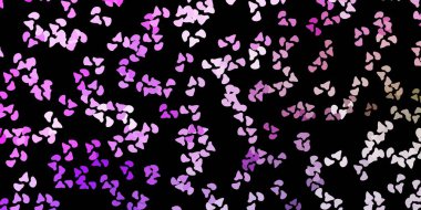 Koyu pembe, Memphis şekilli yeşil vektör dokusu. Soyut tarzda, gradyan formlarda basit tasarım. Duvar kağıdı seti için zarif tasarım.