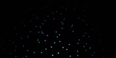 Küçük ve büyük yıldızlı koyu mavi vektör arkaplanı.