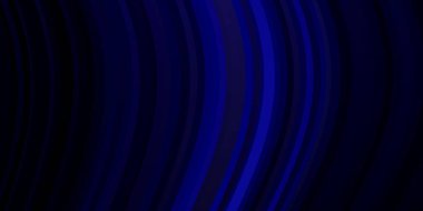 Bükülmüş çizgileri olan koyu mavi vektör arkaplanı.