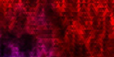 Açık pembe, kırmızı vektör desenli çizgiler, üçgenler. Basit formda soyut biçimdeki üçgenler. Broşürler, broşürler için desen