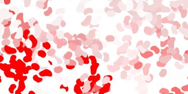 Memphis şekilli açık kırmızı vektör dokusu. Basit bir şekilde gradyan olan renkli soyut biçimler. Reklamlarınız için modern tasarım.