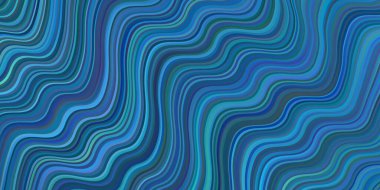 Açık mavi çizgili vektör arkaplanı. Çağdaş gradyan soyut çizgileri olan çizimler. Reklamlarınız, posterleriniz, afişleriniz için yepyeni bir tasarım..