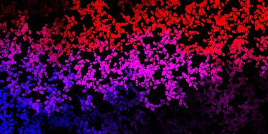 Koyu pembe, Memphis şekilli kırmızı vektör dokusu. Basit gradyan şekilli renkli bir çizim. Cep telefonları için arka plan.