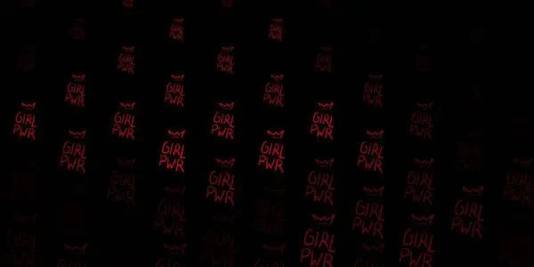 Fondo Vectorial Rojo Oscuro Con Símbolos Femeninos Ilustración Abstracta Con — Vector de stock