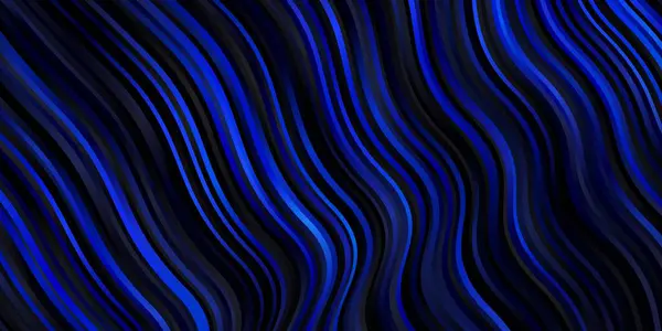 Dark Blue Vector Background Bent Lines — Stock Vector