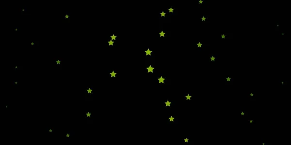 Patrón Vectorial Verde Oscuro Con Estrellas Abstractas — Vector de stock