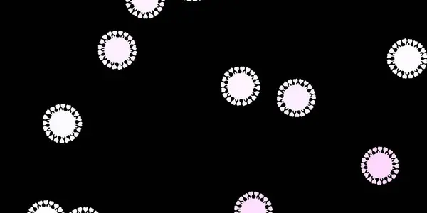 Темно Фиолетовый Векторный Рисунок Элементами Коронавируса Абстрактная Иллюстрация Биологическими Градиентными — стоковый вектор