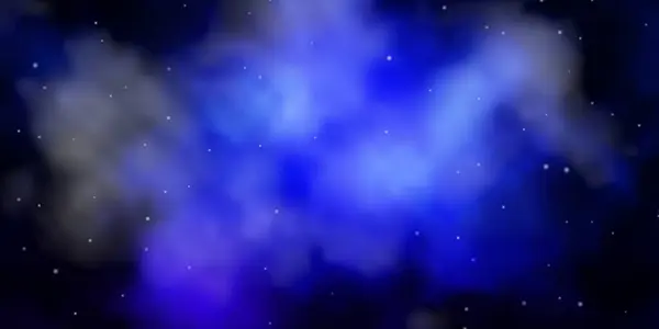 Mörkrosa Blå Vektor Mönster Med Abstrakta Stjärnor — Stock vektor