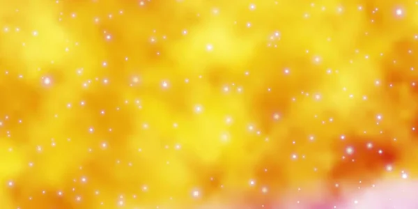 Rose Clair Fond Vectoriel Jaune Avec Des Étoiles Colorées — Image vectorielle