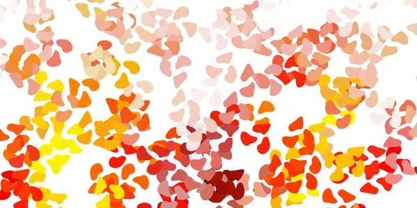 Ανοιχτό Πορτοκαλί Διάνυσμα Φόντο Χαοτικά Σχήματα Εικονογράφηση Πολύχρωμα Σχήματα Αφηρημένο — Διανυσματικό Αρχείο