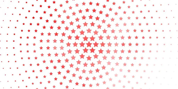 Layout Vetorial Vermelho Claro Com Estrelas Brilhantes Ilustração Decorativa Com — Vetor de Stock