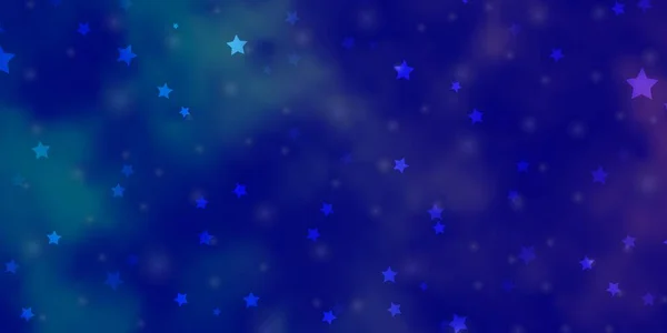 Rosa Claro Fondo Vector Azul Con Estrellas Colores Ilustración Colorida — Vector de stock