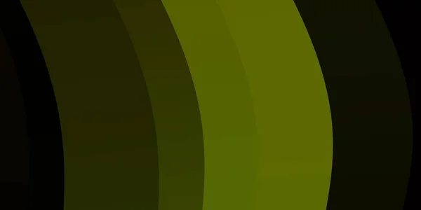 Tmavě Zelené Vektorové Pozadí Zakřivenými Čarami — Stockový vektor