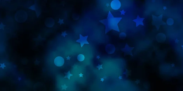 Diseño Vectorial Luz Azul Con Círculos Estrellas — Archivo Imágenes Vectoriales