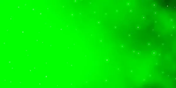 Luz Verde Fundo Vetorial Com Estrelas Coloridas —  Vetores de Stock