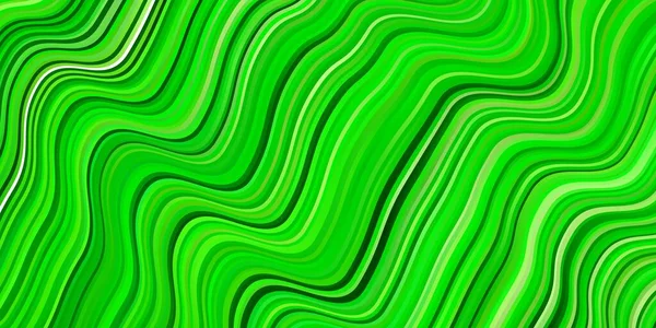 Hellgrüner Vektorhintergrund Mit Schiefen Linien Bunte Abstrakte Illustration Mit Verlaufskurven — Stockvektor