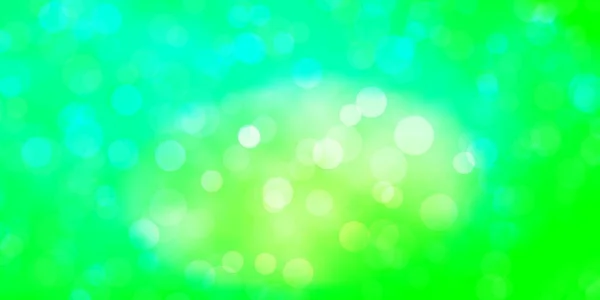 Ljusgrön Vektor Mönster Med Cirklar Abstrakt Illustration Med Färgglada Fläckar — Stock vektor