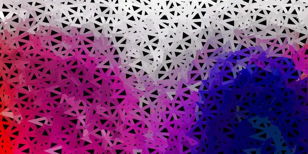 Dunkelblaue Rote Vektor Poly Dreieck Textur Neue Farbenfrohe Illustration Mit — Stockvektor