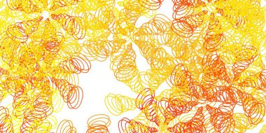 Dairesel yay ile açık turuncu vektör arkaplanı. Eğri çizgileri olan renkli çizimler. Web siteleri, iniş sayfaları için desen.