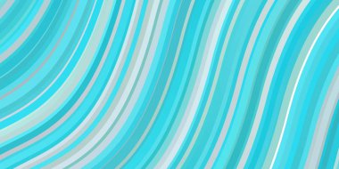 Açık Mavi, eğri çizgileri olan yeşil vektör şablonu.