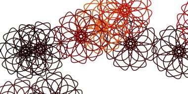 Açık Kırmızı, çiçekli doğal sarı vektör düzeni. Soyut renkli çiçekli gradyan çizimi. Bahar partileri için renkli desen.