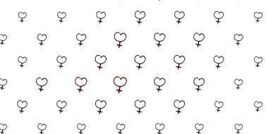 Kadın sembollü açık kahverengi vektör arka planı. Kadınların güç ve güç göstergelerini gösteren bir ilüzyon. Web siteniz için basit tasarım.