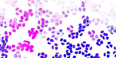 Açık pembe, soyut şekilli mavi vektör şablonu. Basit gradyan şekilli renkli bir çizim. İşiniz için akıllı tasarım.