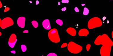 Koyu pembe, sarı vektör arkaplan ve kaotik şekiller. Basit bir şekilde gradyan olan renkli soyut biçimler. Duvar kağıdı seti için zarif tasarım.