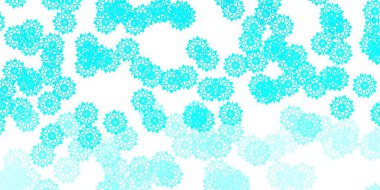 Açık yeşil vektör arkaplanı ve xmas kar taneleri. Soyut renkli kar taneleri ve kar elementleri. Yeni yıl arkaplanı.