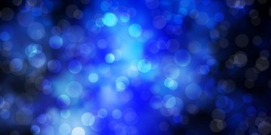 Daireli koyu mavi vektör deseni.