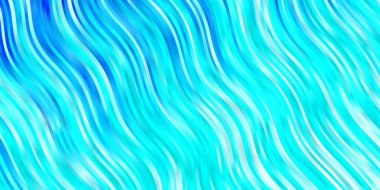 Kıvrımlı hafif BLUE vektör dokusu. Bükülmüş çizgileri olan yepyeni renkli bir çizim. Terfileriniz için akıllı tasarım.