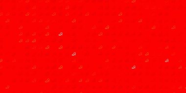 Açık Turuncu vektör arkaplanı ve kadın güç sembolleri. Değişken feminizm şekilli renkli bir illüstrasyon. Uluslararası Kadınlar Günü için Tasarım