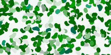 Soyut şekilli açık yeşil vektör şablonu. Gradyan rastgele formlarla modern soyut illüstrasyon. Cep telefonları için arka plan.