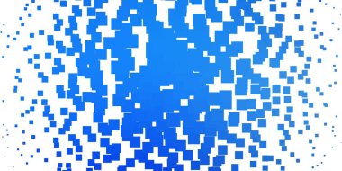 Açık mavi vektör deseni kare biçiminde. Renkli dikdörtgenlerle soyut gradyan çizimi. Reklamınız, posteriniz, afişiniz için en iyi tasarım.