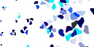 Soyut şekilli açık mavi vektör deseni. Soyut tarzda, gradyan formlarda basit tasarım. Web siteniz için basit illüstrasyon.