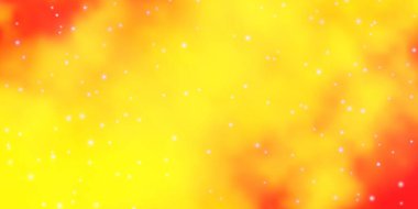 Neon yıldızlı Açık Turuncu vektör şablonu.