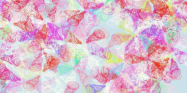 Açık yeşil, çizgileri olan kırmızı vektör şablonu. Eğimli yay ile soyut illüstrasyon. İş broşürleri, broşürler için desen