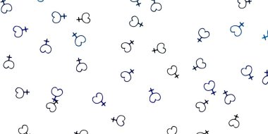 İş kadını işaretli hafif BLUE vektör şablonu. Kadın hakları aktivizmiyle soyut tarzda basit bir tasarım. Uluslararası Kadınlar Günü için Tasarım