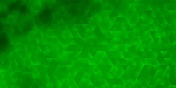 Modèle Vectoriel Vert Clair Avec Cristaux Triangles Triangles Sur Fond — Image vectorielle