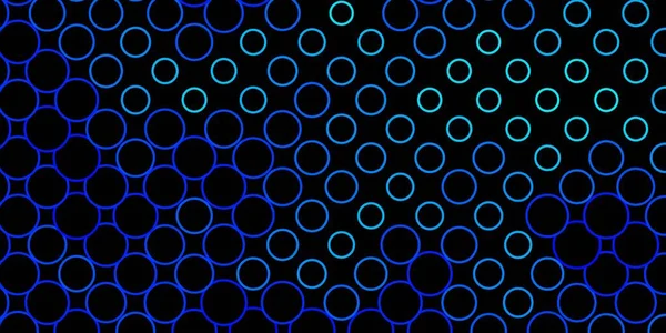 円のダークブルーベクトルの背景 自然のスタイルでグラデーションドットとカラフルなイラスト カーテンのためのパターン — ストックベクタ