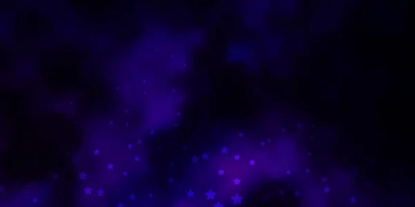 Fundo Vetor Roxo Escuro Com Estrelas Coloridas — Vetor de Stock