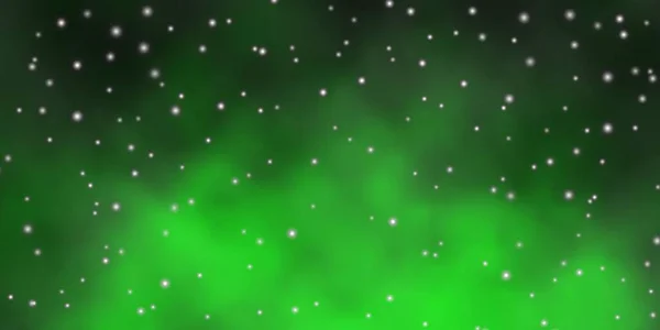 Diseño Vectorial Verde Oscuro Con Estrellas Brillantes Ilustración Colorida Brillante — Archivo Imágenes Vectoriales